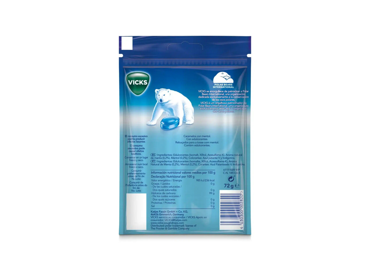 Vicks rebuçados mentol 20x72g