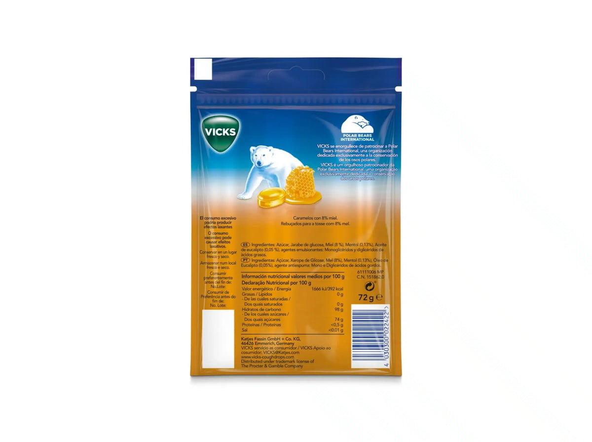 Vicks rebuçados mel 20x72g