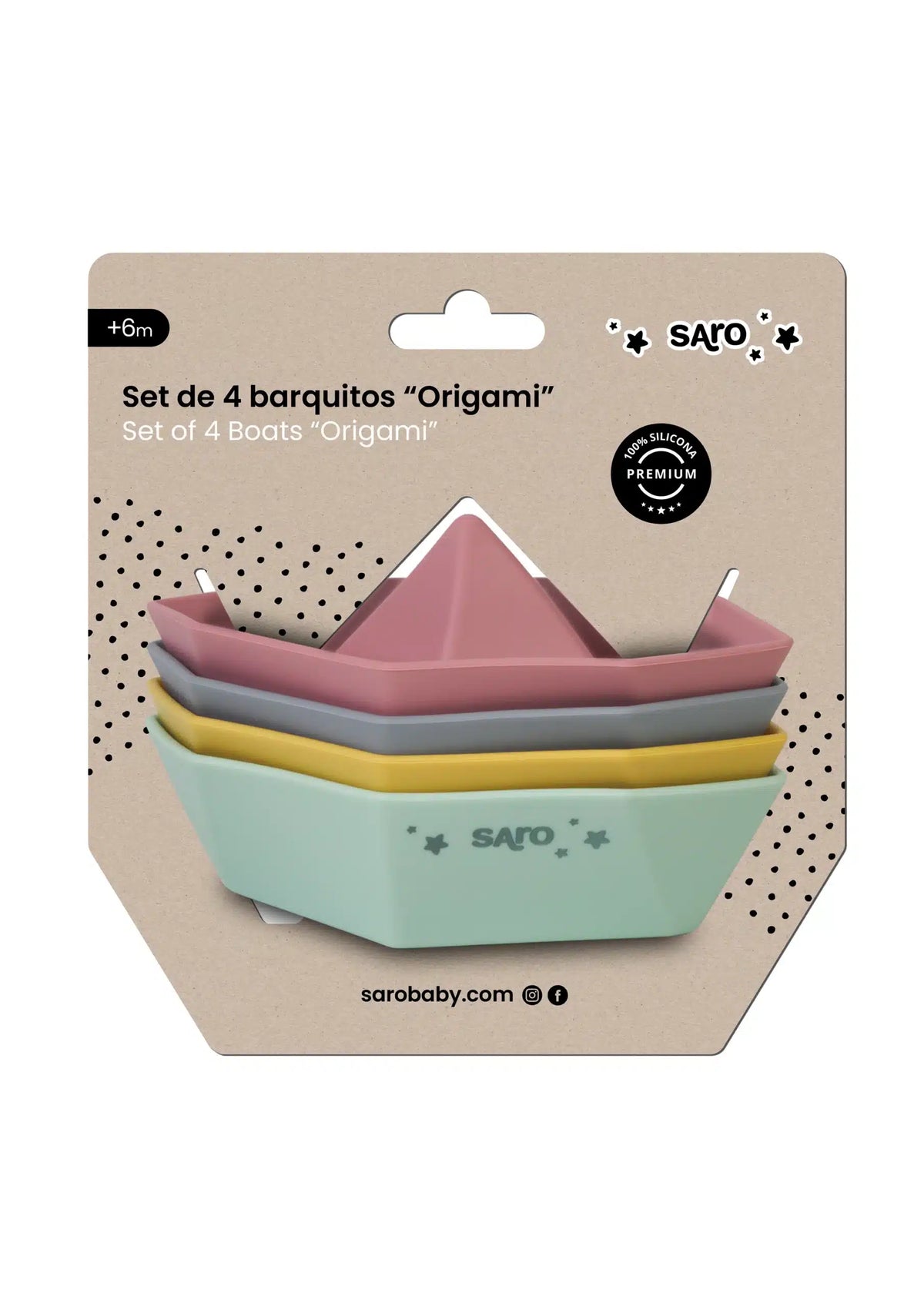 Saro brinquedos de banho "origami" 4 unidades