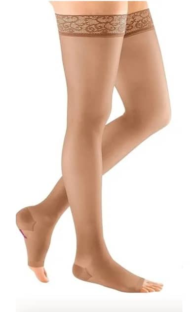 Meias Elásticas Medi Sheer & Soft AG Natural Biqueira Aberta