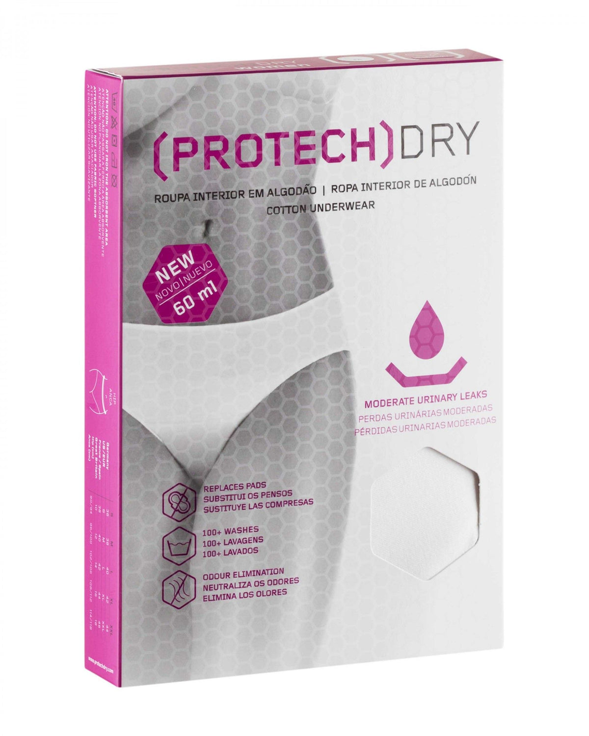 Cueca incontinente para mulher protech dry