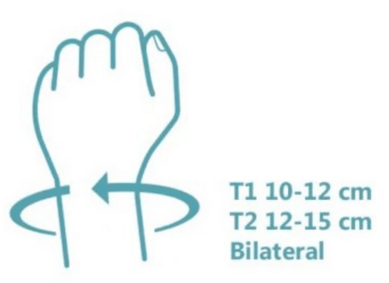 Punho envolvente infantil bilateral