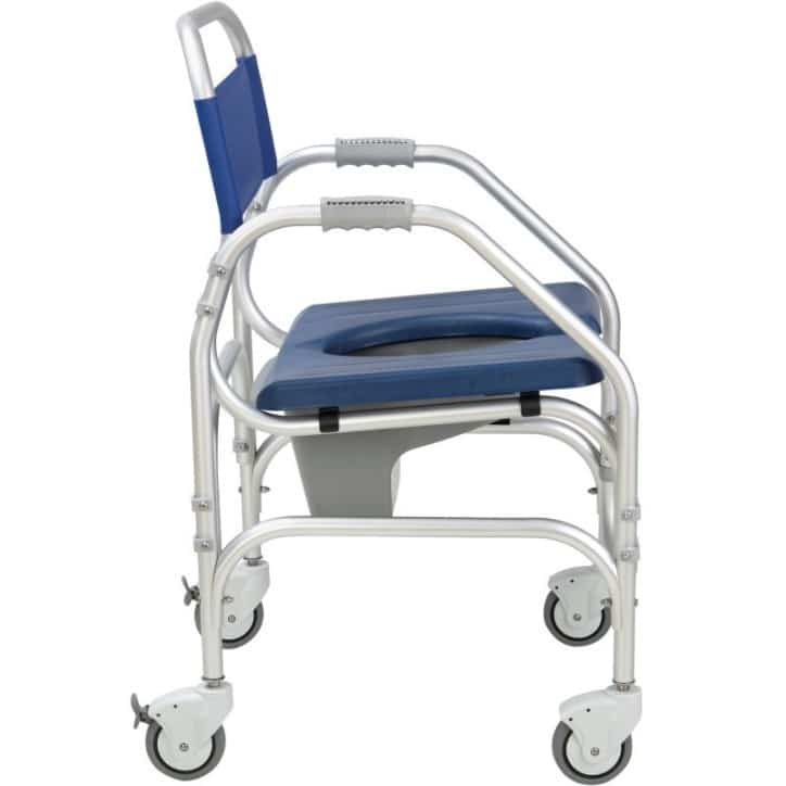 Cadeira sanitária e banho pacific assento abs com rodas