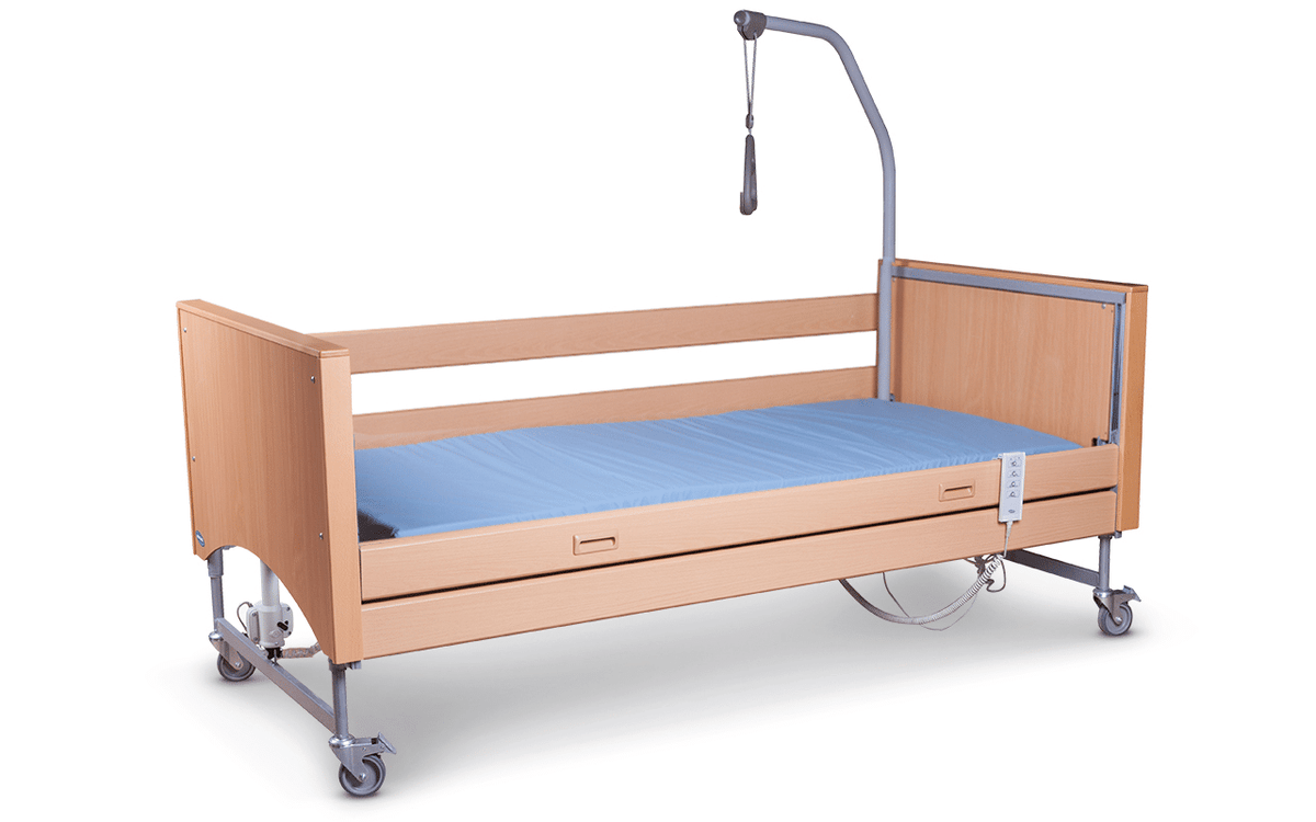 Cama elétrica medley elevatória com grades + pendural com painéis