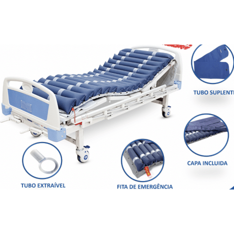 Colchão anti-escaras ev520 com tubos com compressor