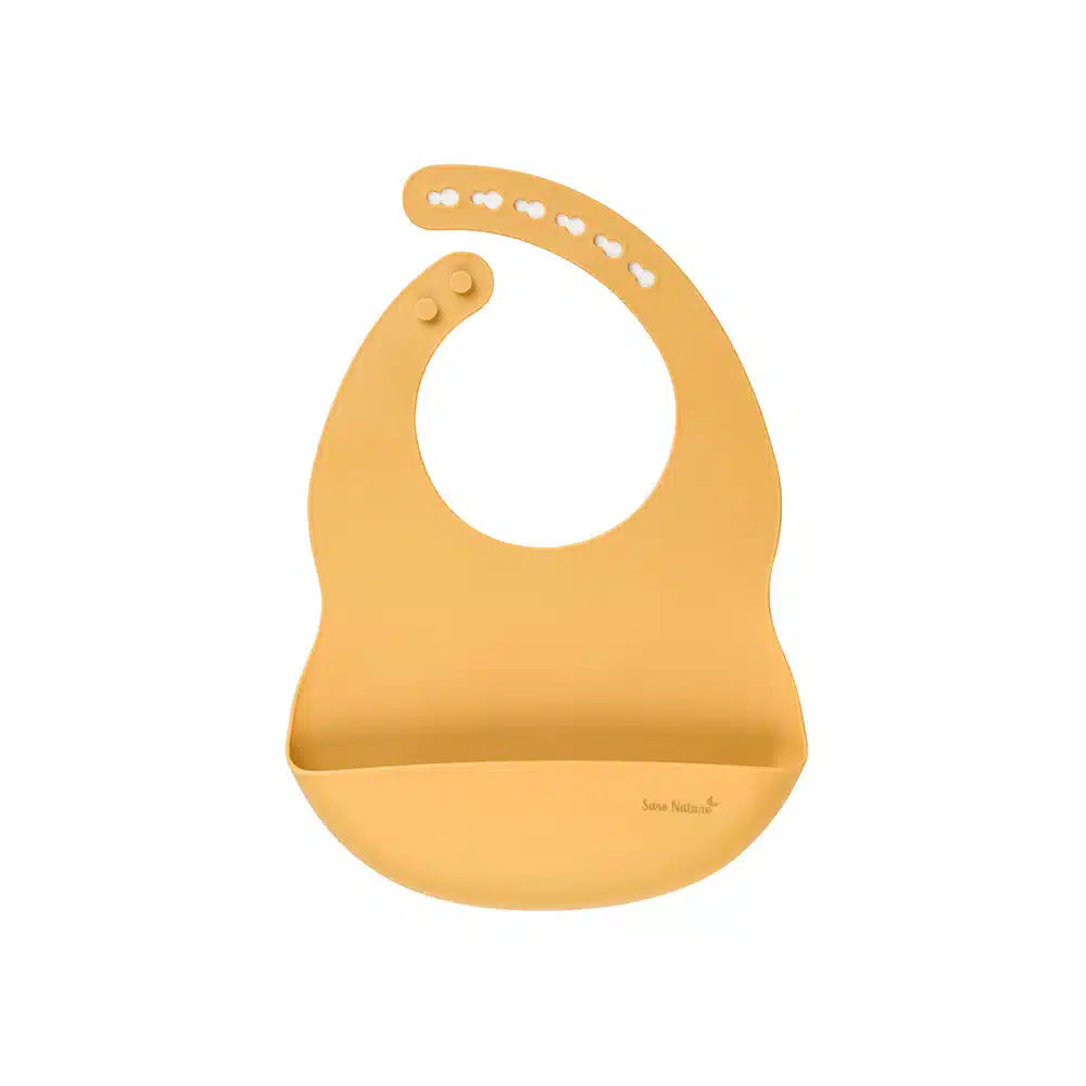 Saro babete de silicone mustard