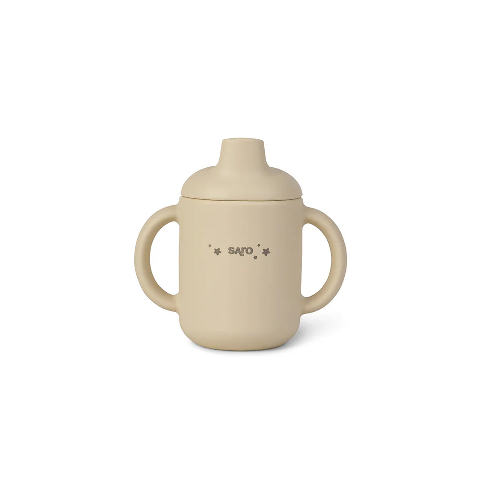 Saro conjunto de alimentação silicone "food & fun" mustard + sand