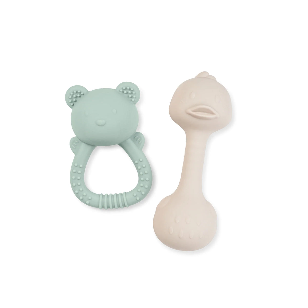 Saro conjunto de mordedores com chocalho "tiny treasures" 2 unidades mint