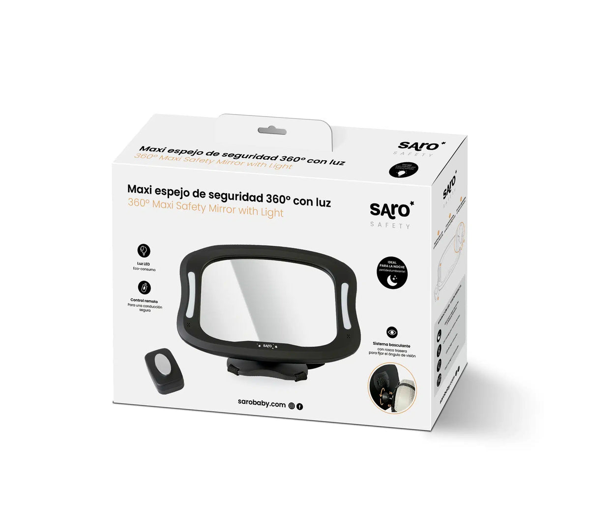 Saro espelho de segurança maxi 360º com luz