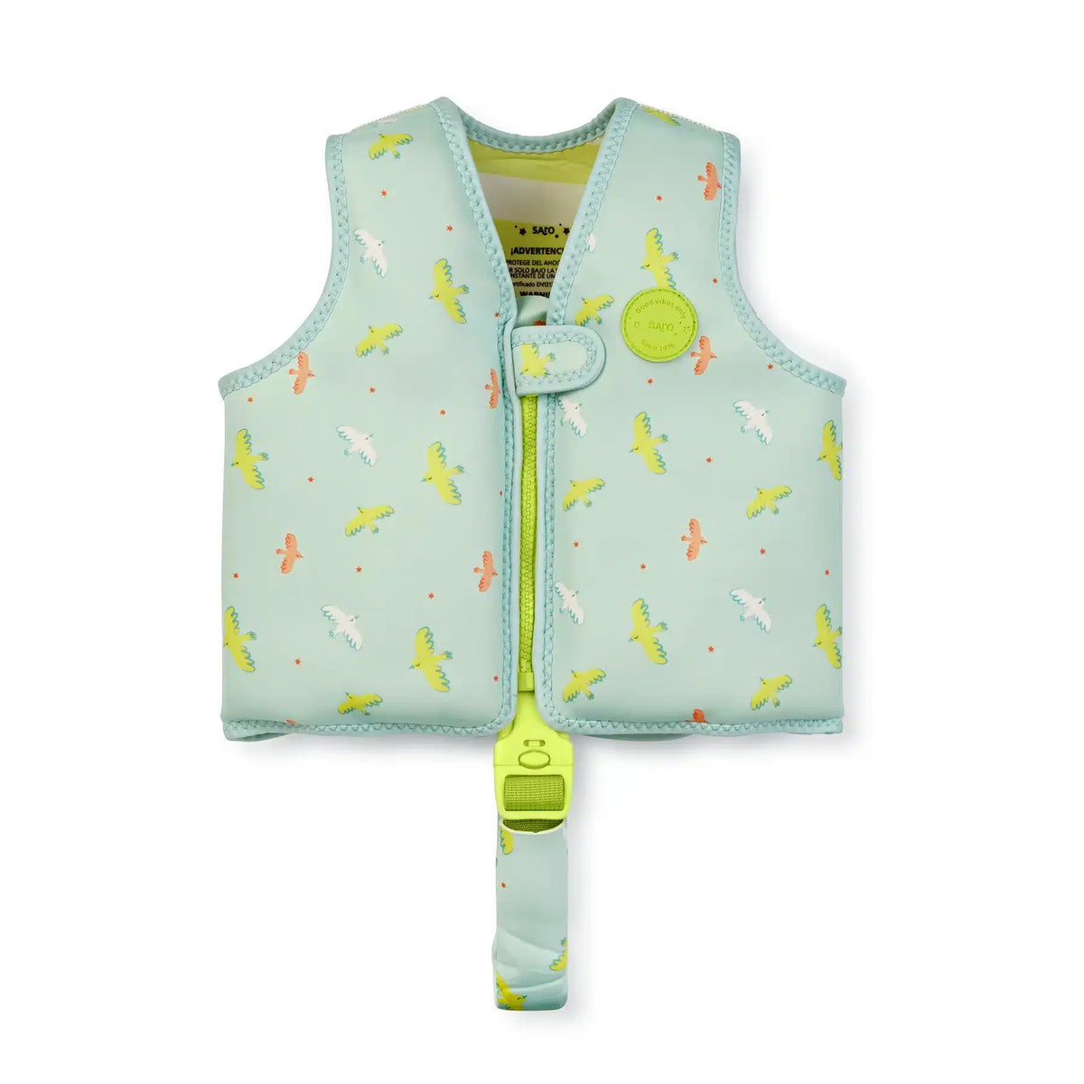 Saro colete de flutuação de aprendizagem tropicool mint 3-6 anos