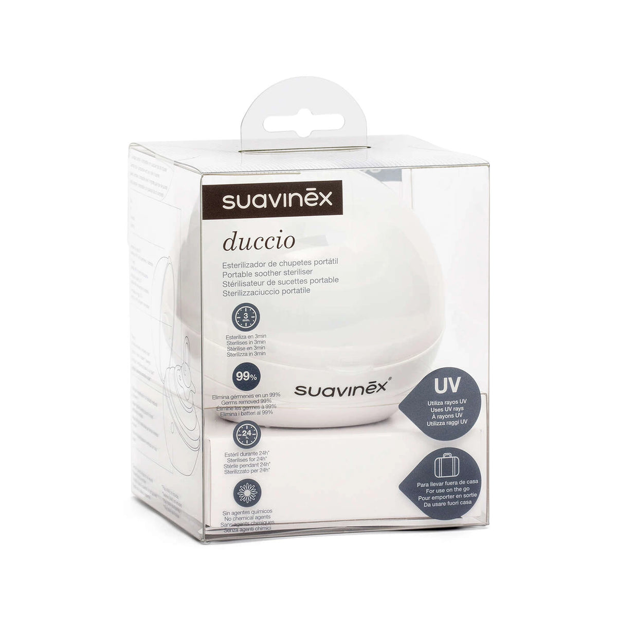Suavinex esterilizador de chupetas portátil branco