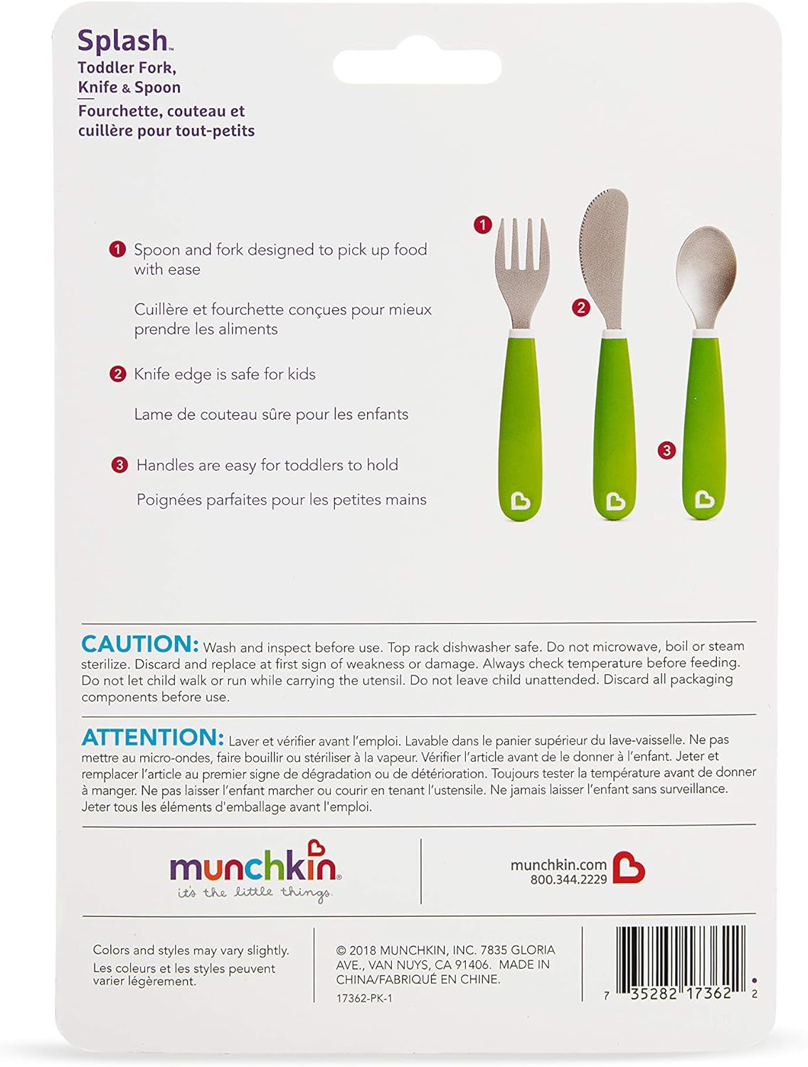 Munchkin splash conjunto 3 talheres