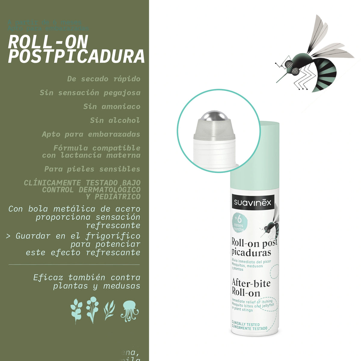 Suavinex roll-on pós-picada +6m 15ml