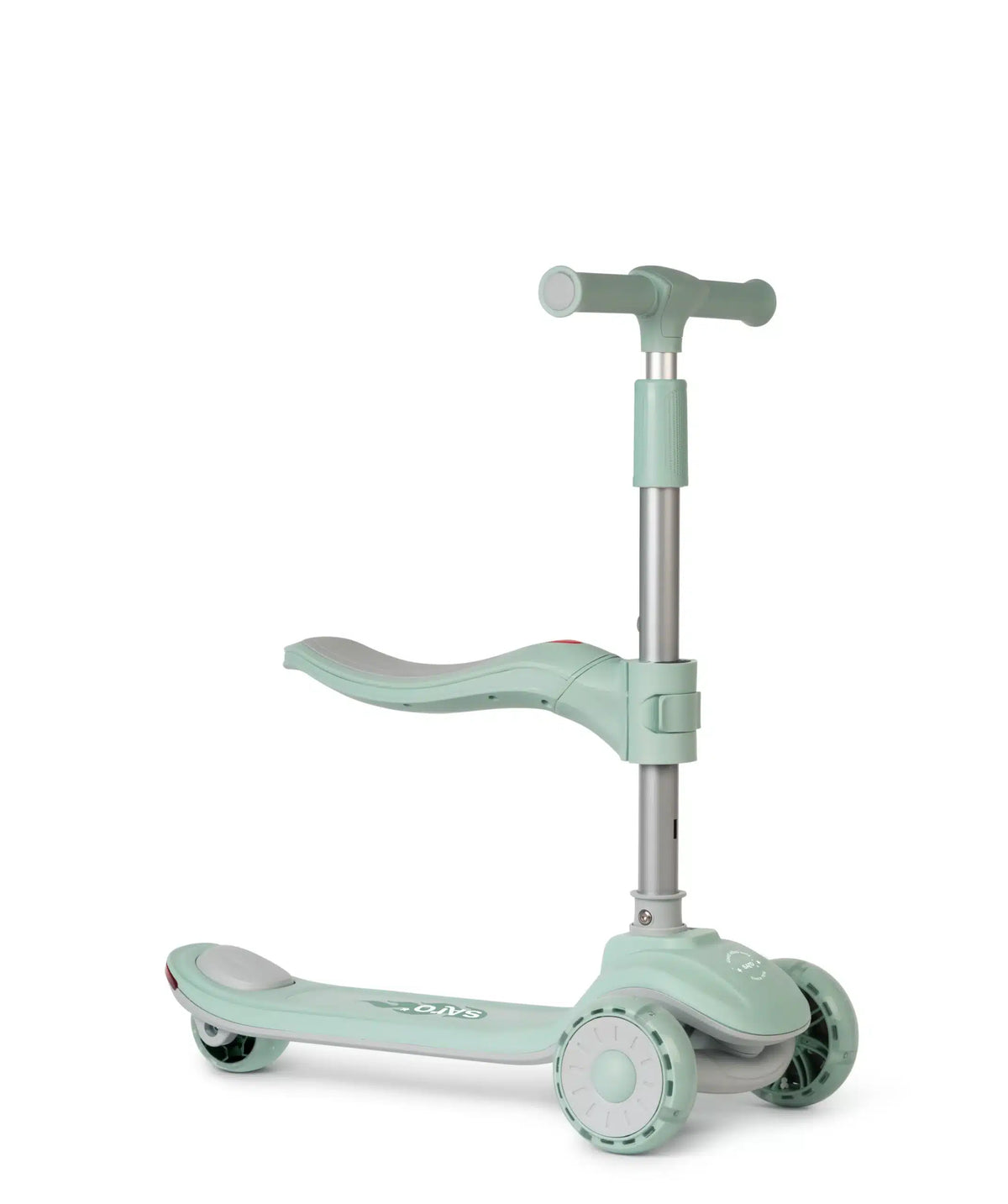 Saro trotinete evolutiva musical 2 em 1 “cool rider” mint + glacier gray