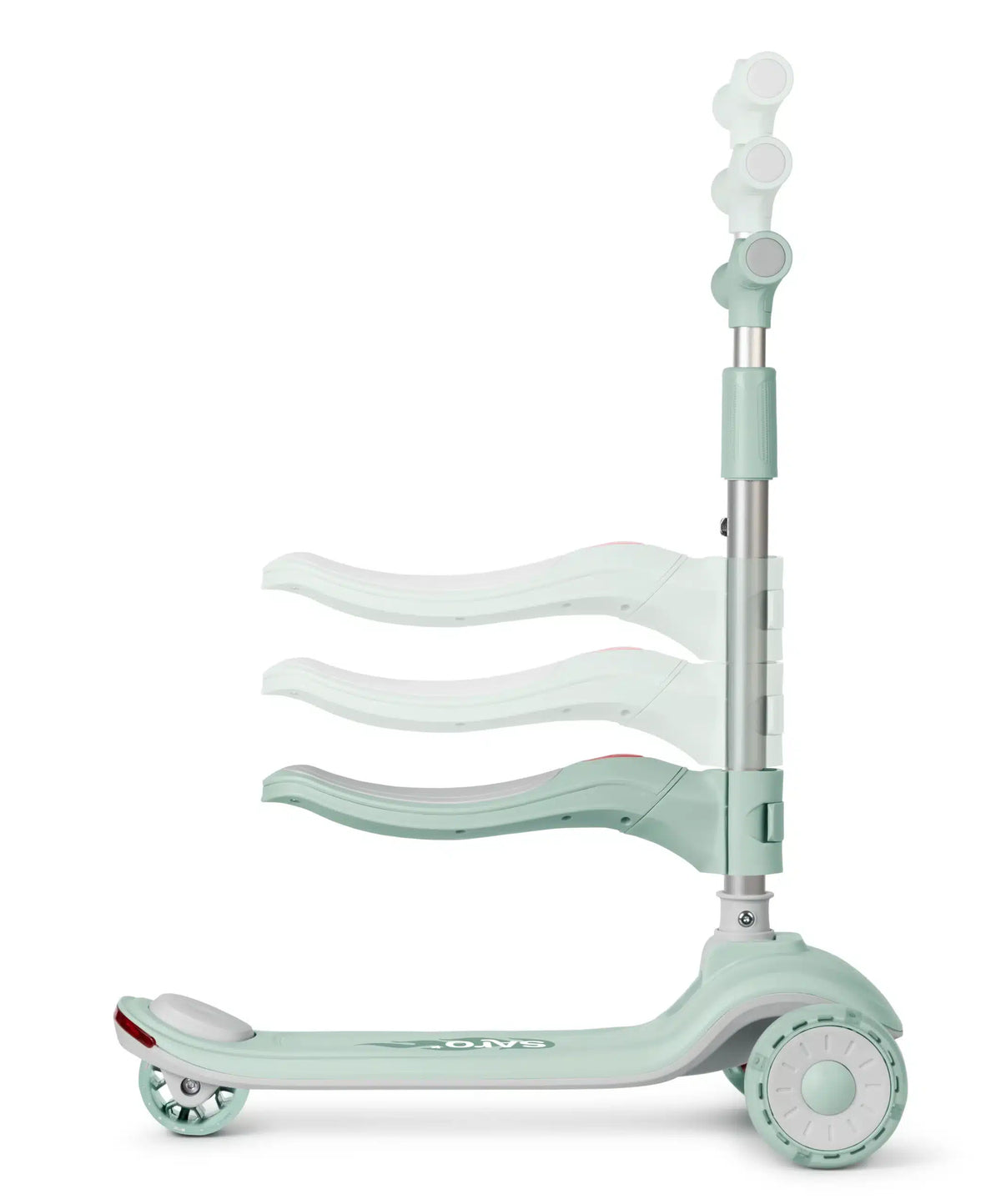 Saro trotinete evolutiva musical 2 em 1 “cool rider” mint + glacier gray