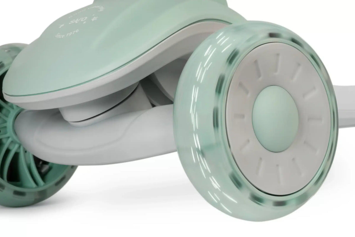 Saro trotinete evolutiva musical 2 em 1 “cool rider” mint + glacier gray