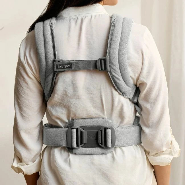 Babybjorn porta bebé / marsúpio harmony tecido woven melange cinza clar
