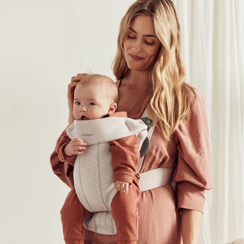 Babybjorn porta bebé / marsúpio mini tecido 3d jersey bege claro