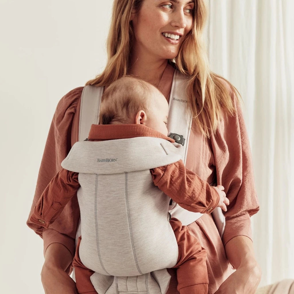 Babybjorn porta bebé / marsúpio mini tecido 3d jersey bege claro
