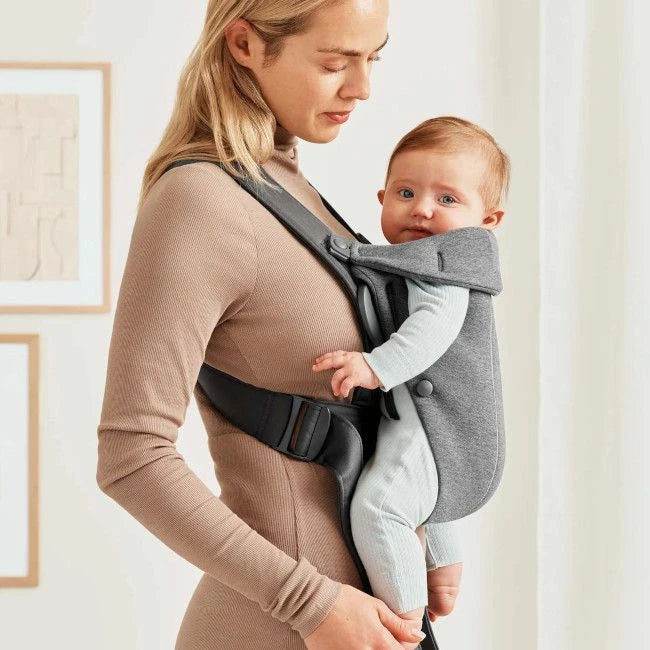 Babybjorn porta bebé / marsúpio mini tecido 3d jersey cinza escuro