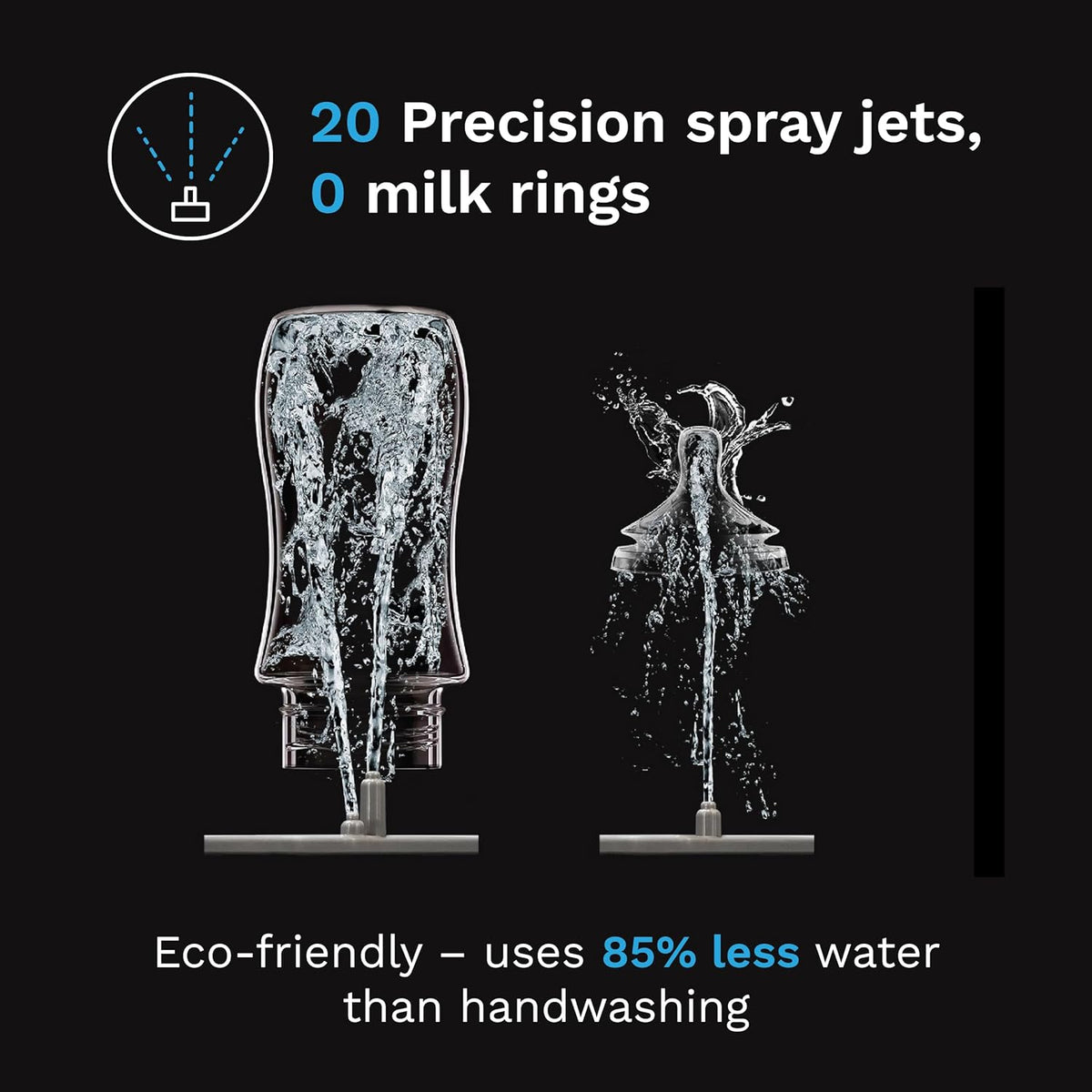 Babybrezza bottle washer pro – lava, esteriliza e seca biberões automaticamente preto