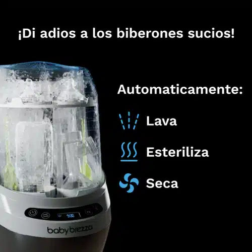 Babybrezza bottle washer pro – lava, esteriliza e seca biberões automaticamente preto