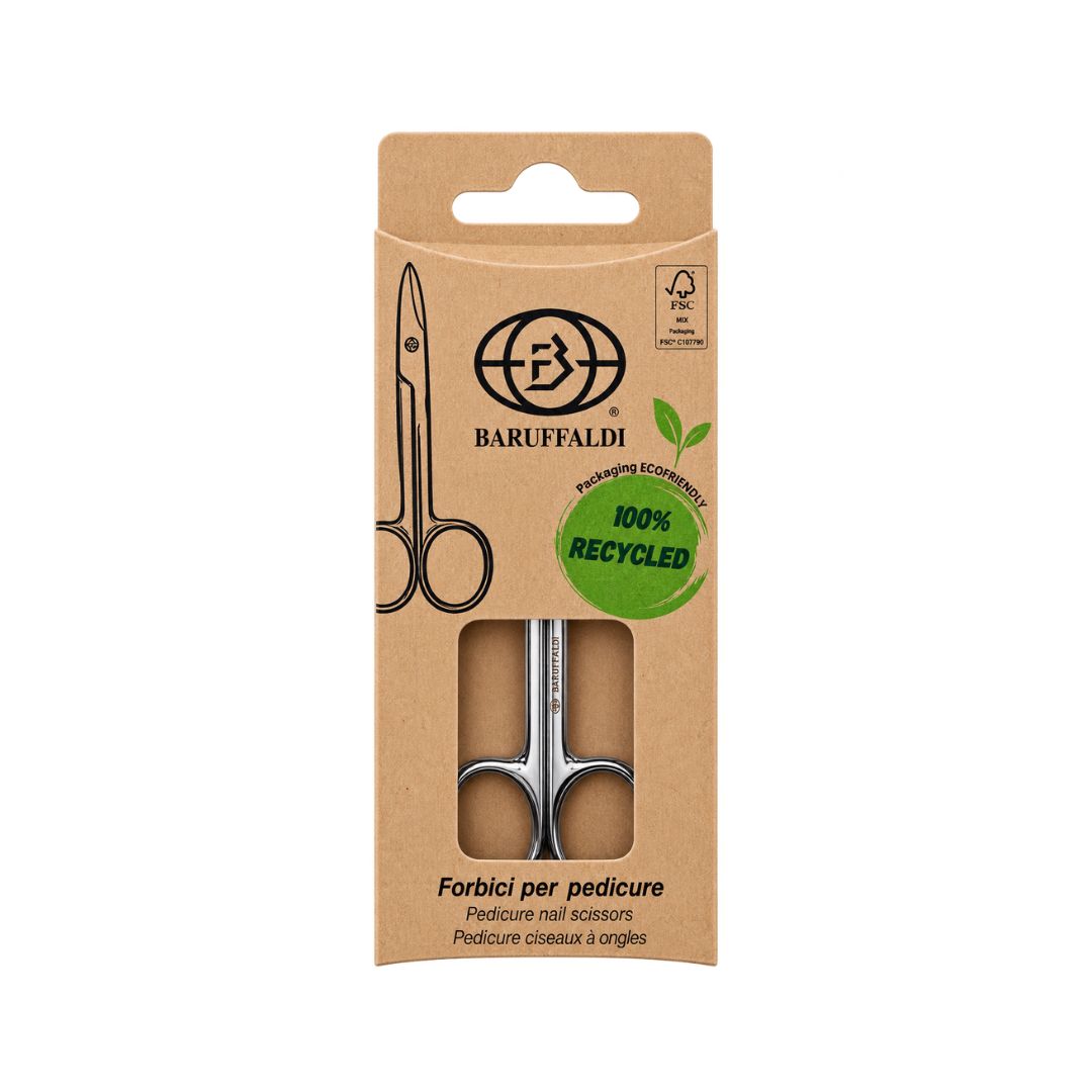 Baruffaldi tesoura de unhas pedicure aço carbono 10 cm