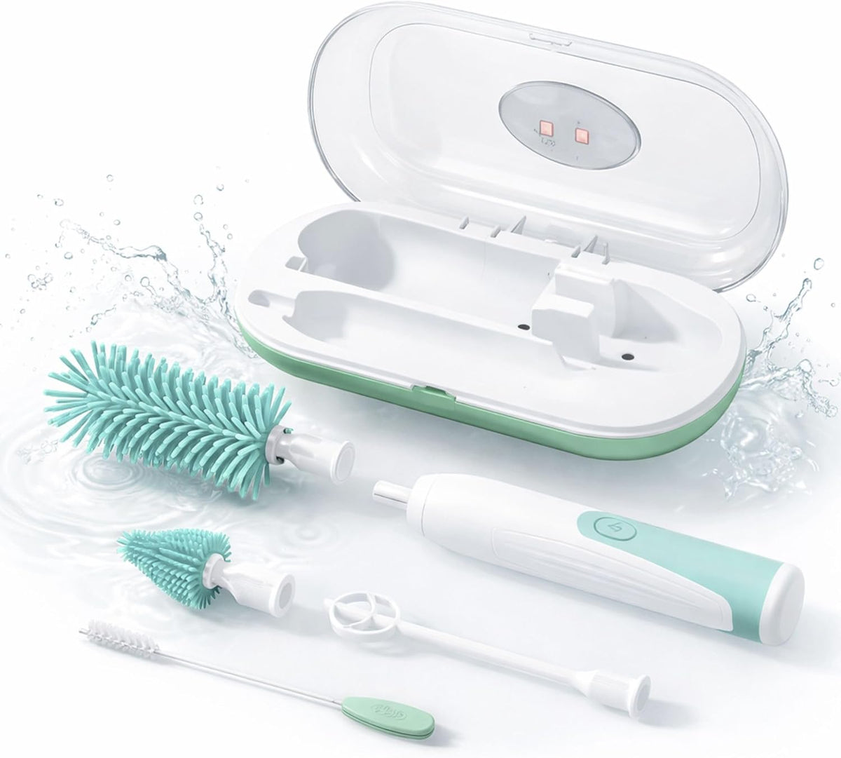 Bebédue medic babyswirl uv 4 em 1 – conjunto de limpeza para biberões, garrafas, tetinas e misturador