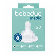 Bebedue medic tetinas silicone fluxo lento 2 unidades