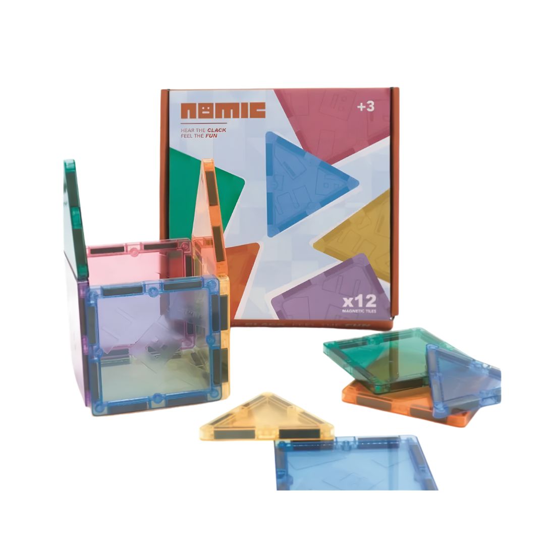 Braintoys nomic clack - jogo magnético de construção 12 peças +3 anos