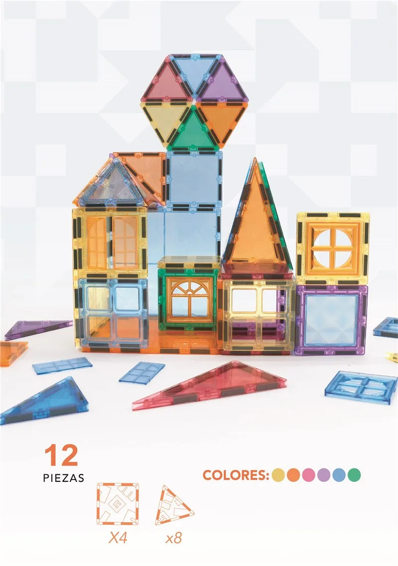 Braintoys nomic clack - jogo magnético de construção 12 peças +3 anos