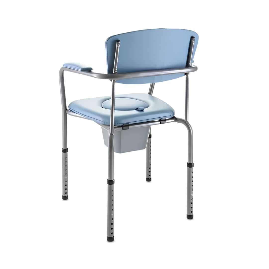Cadeira sanitária omega almofadada azul