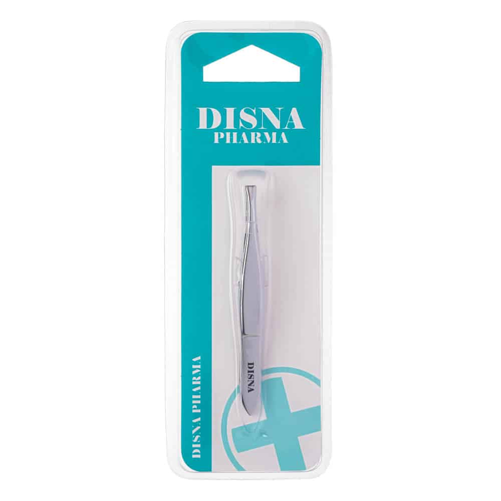 Disna pharma pinça para depilação em inox com ponta reta - 7.2 cm