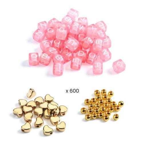 Djeco alphabet gold - contas de fantasia + 6 anos