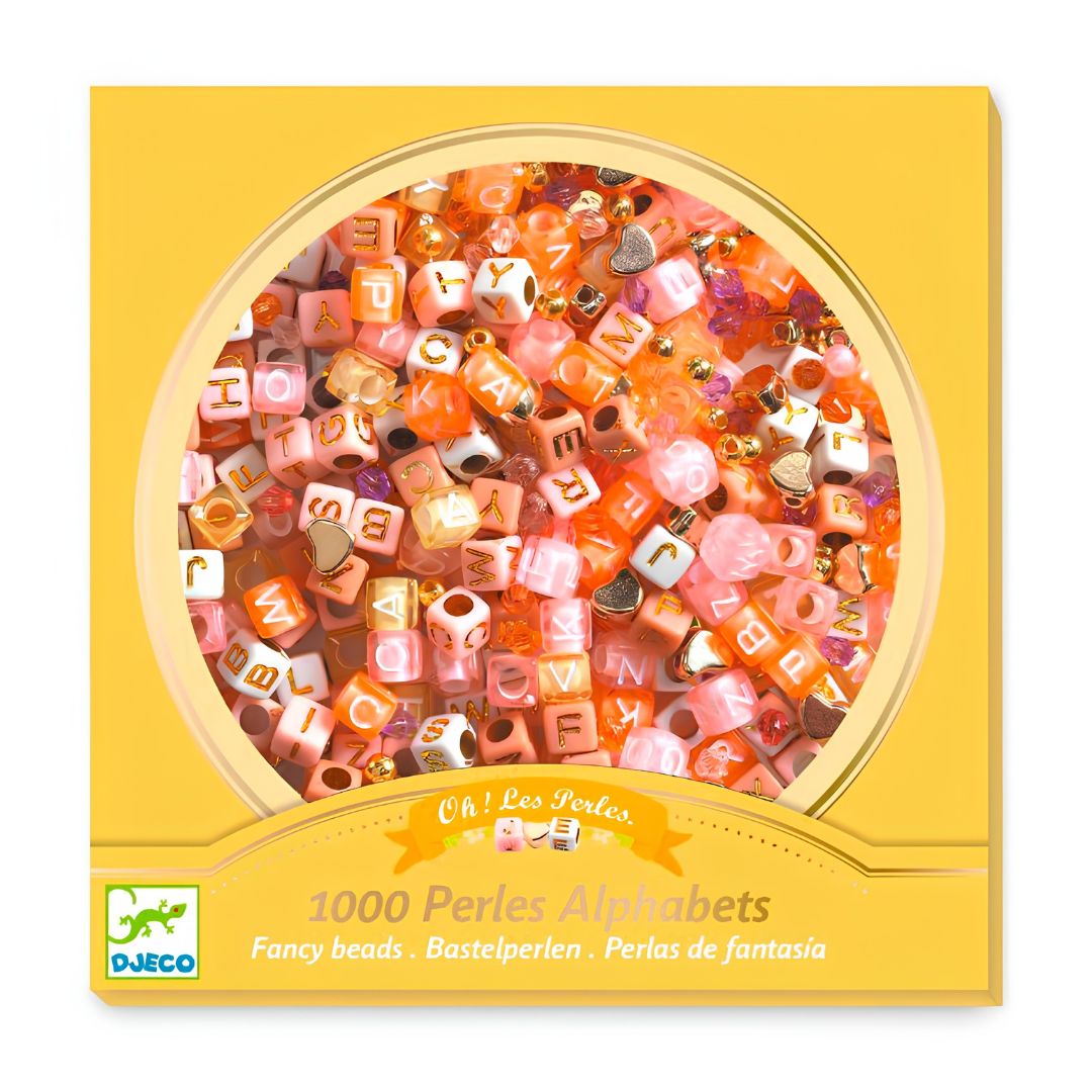Djeco alphabet gold - contas de fantasia + 6 anos