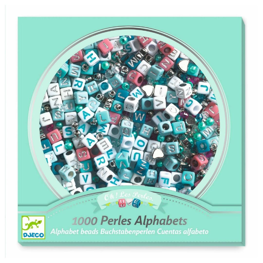 Djeco alphabet silver - contas de fantasia + 6 anos