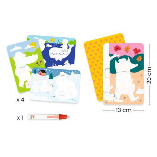 Djeco arts crafts 4 estações jogo de colorir com água + 18 meses