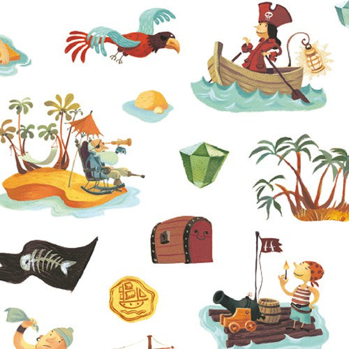 Djeco ataque dos piratas - 160 autocolantes criativos +4 anos