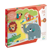 Djeco baobab - puzzle sonoro de madeira c/ animais + 12 meses