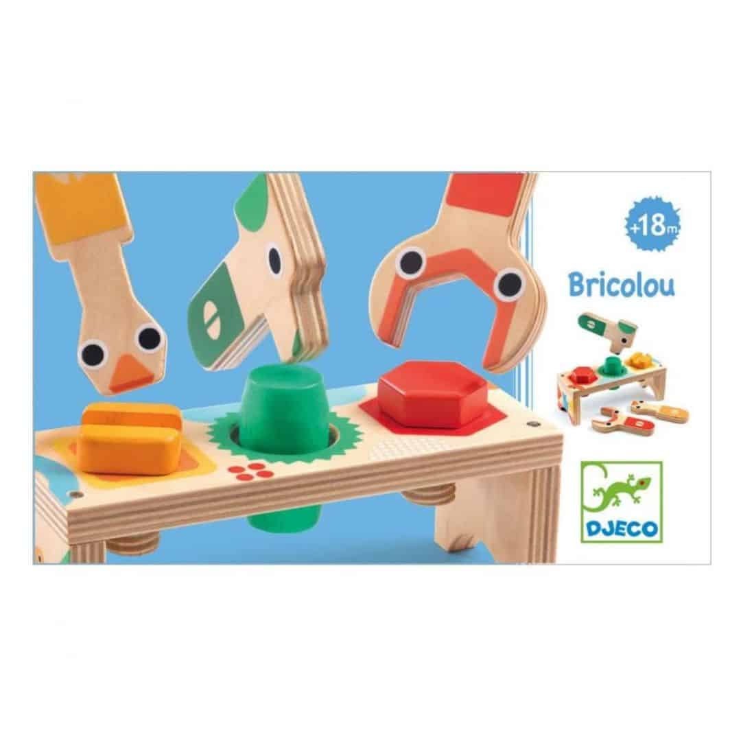 Djeco bricolou - bancada de ferramentas de bricolage infantil +18 meses