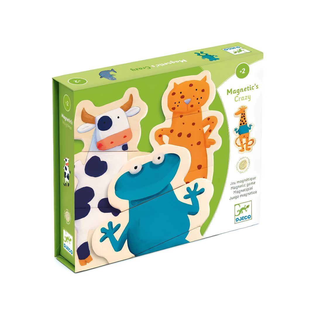 Djeco crazy constrói animais magnéticos + 24 meses