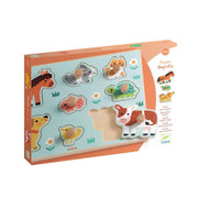 Djeco dog n co - puzzle c/ pega animais + 12 meses