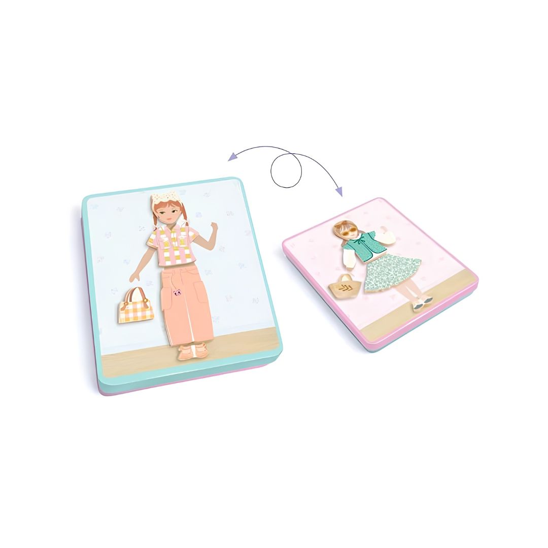 Djeco dressing - inzebox caixa metal c/ iman vestir bonecas +3a