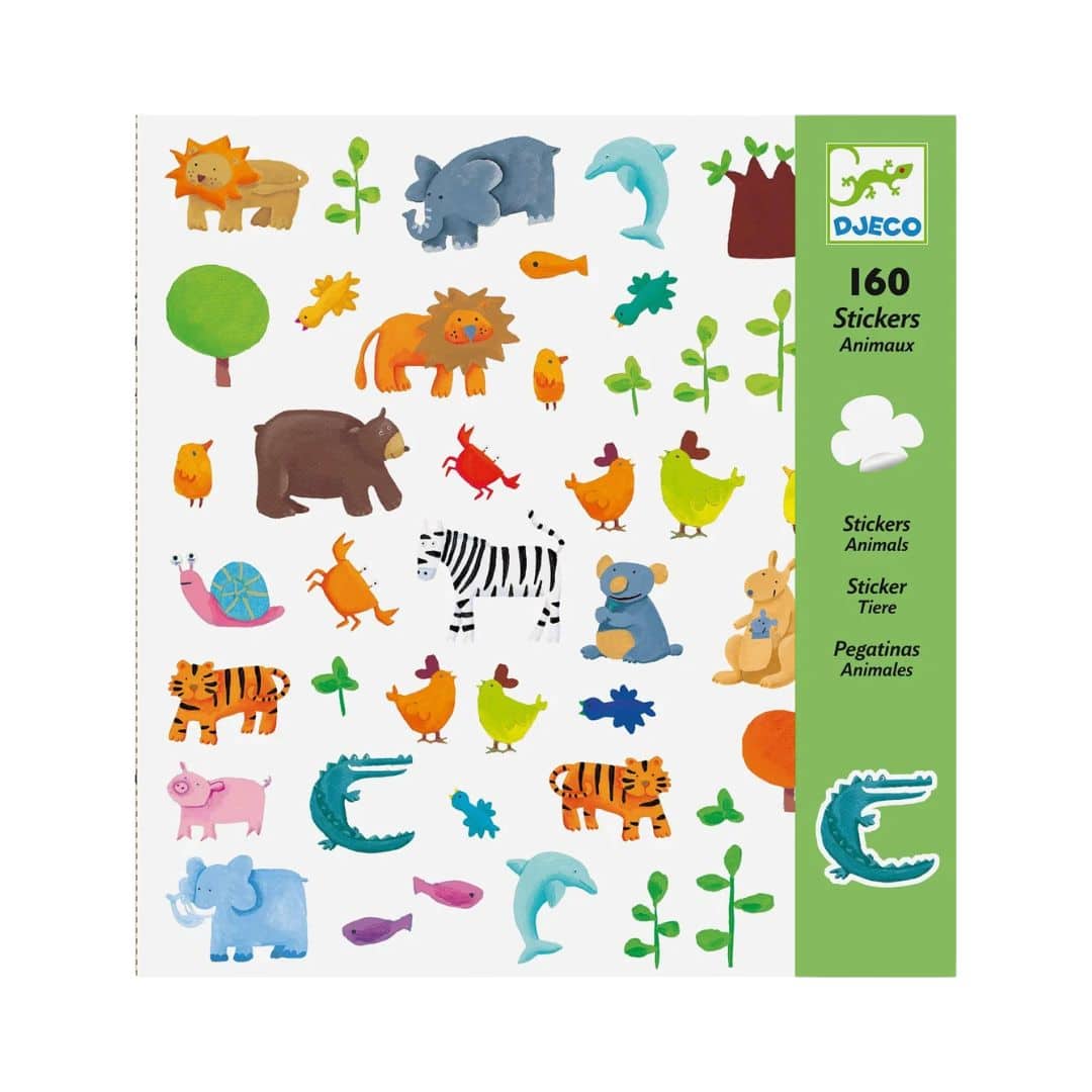Djeco fauna - 160 autocolantes criativos +4 anos