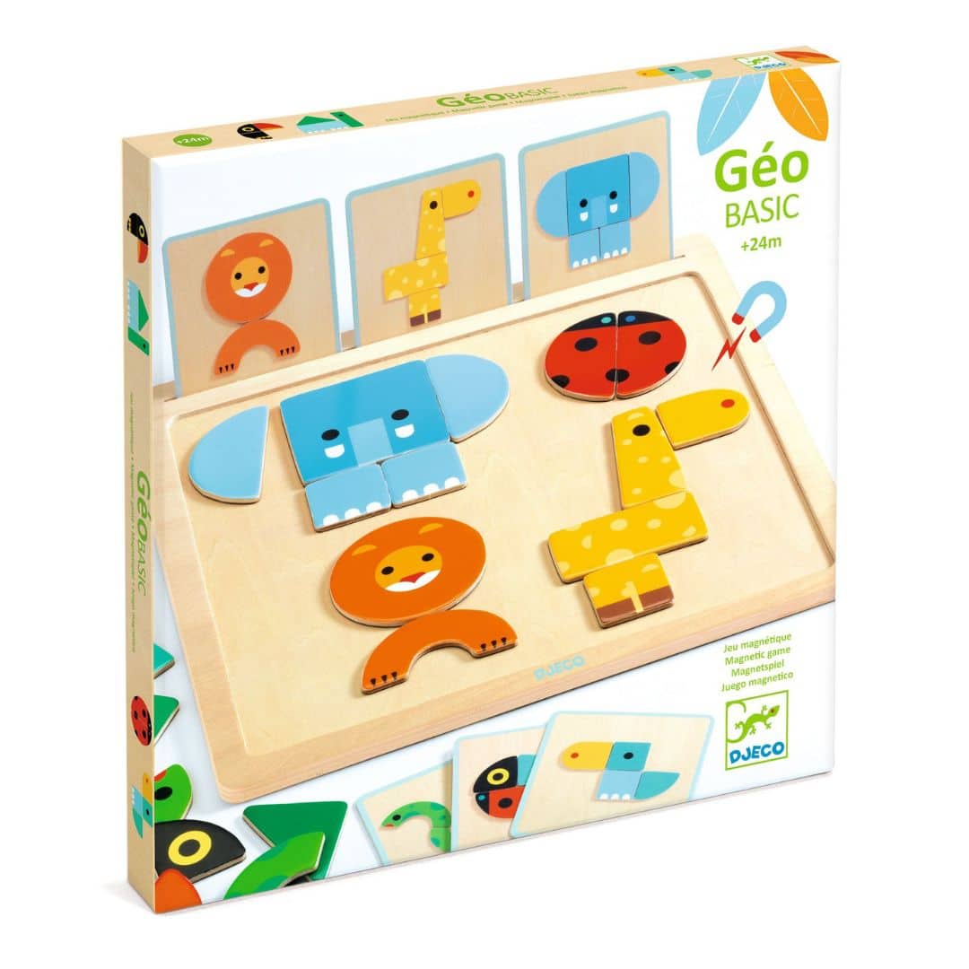 Djeco geobasic - puzzle magnético de animais +24 meses