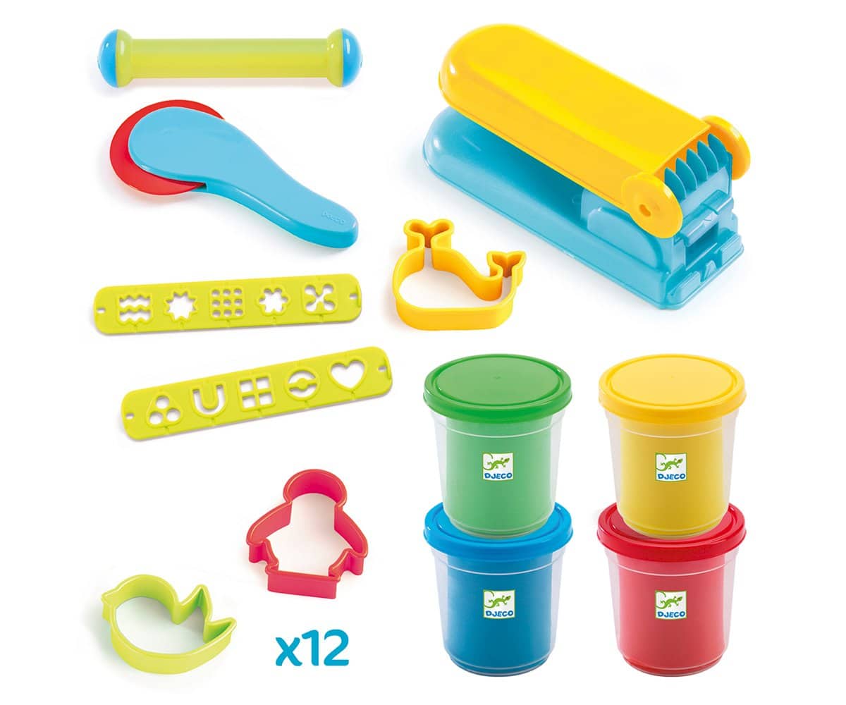 Djeco introdução à plasticina pop - jogo de plasticina infantil +18 meses