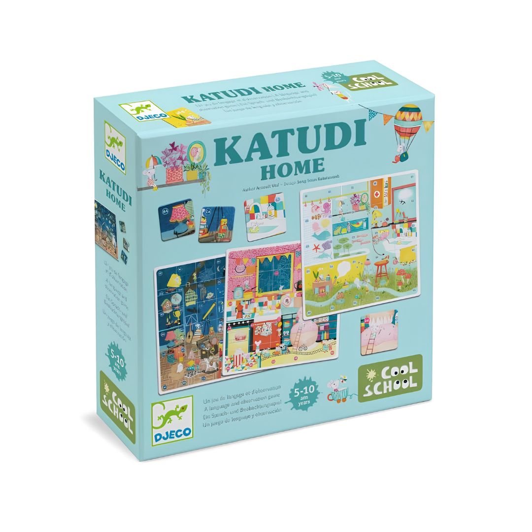 Djeco katudi home jogo de observação e vocabulário + 5 anos