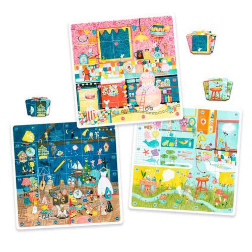 Djeco katudi home jogo de observação e vocabulário + 5 anos