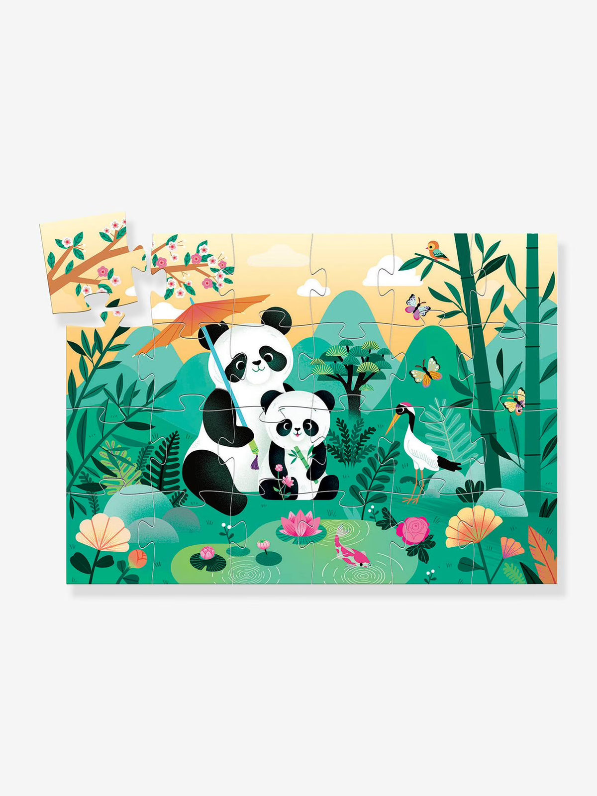 Djeco leo, o panda - puzzle silhueta 24 peças +3 anos