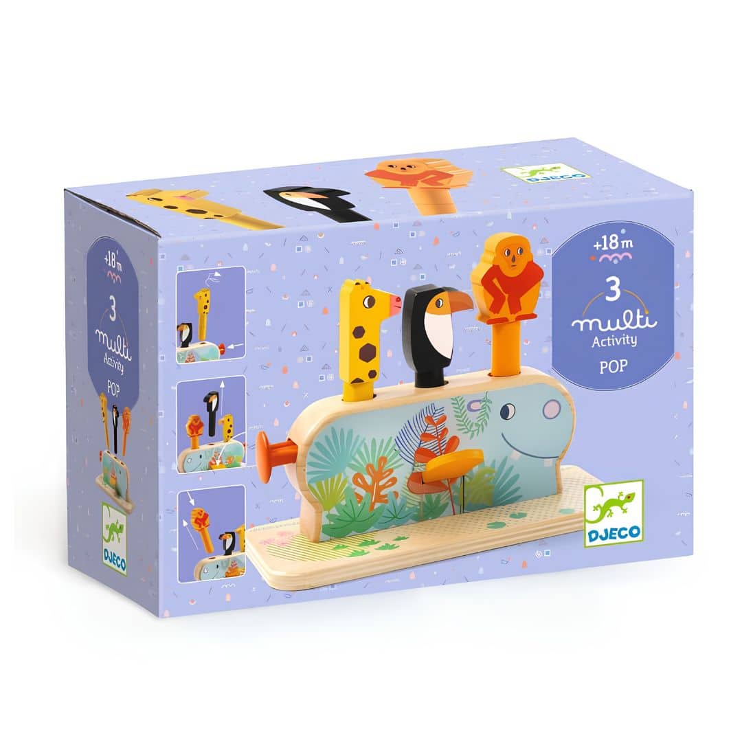 Djeco multi pop - jogo sensorial de manipulação +18 meses